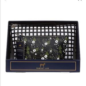Dabney Lee 2 Piece Cosmetic Bag Gift Set-Black